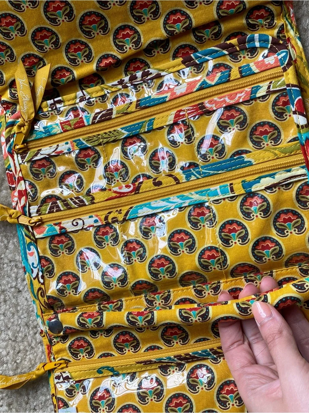 Vera Bradley Provencal Quilted Trifold Jewelry Organizer